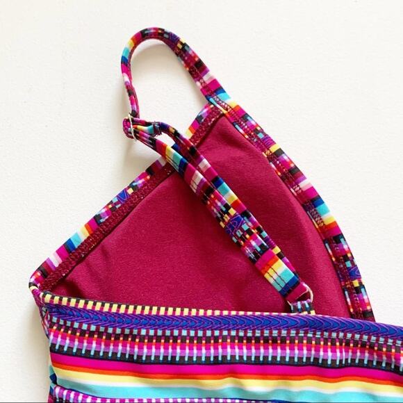 Mossimo Multicolored Striped Tankini Swim Top Size Small - Picture 8 of 12